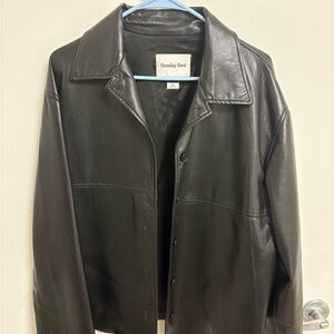 Aritzia Sunday Best Black vegan Leather Jacket